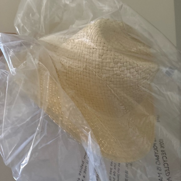 Madewell Cream Beige Woven Straw Hat Size M / L - Picture 3 of 5